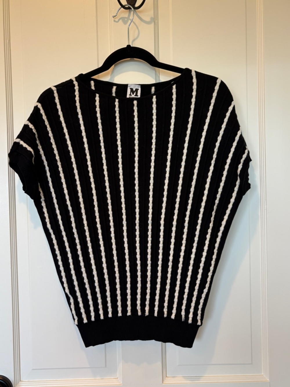 M Missoni Black and White Knit Top